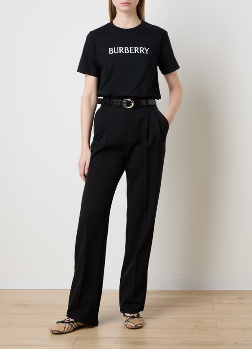 Burberry Frankie T-shirt met logoprint - voorkant 2 zwart