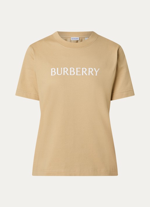 Burberry Frankie T-shirt met logoprint - voorkant 3 camel