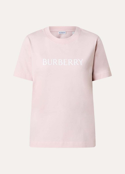 Burberry Frankie T-shirt met logoprint - voorkant 3 lichtroze