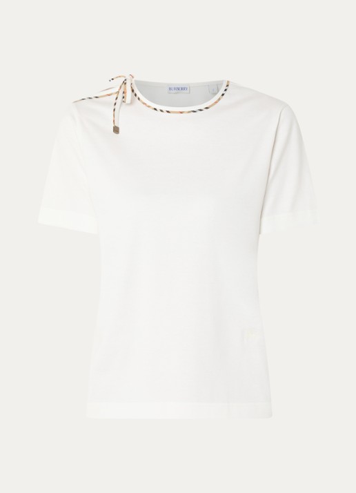 Burberry Frankie T-shirt met strikkraag