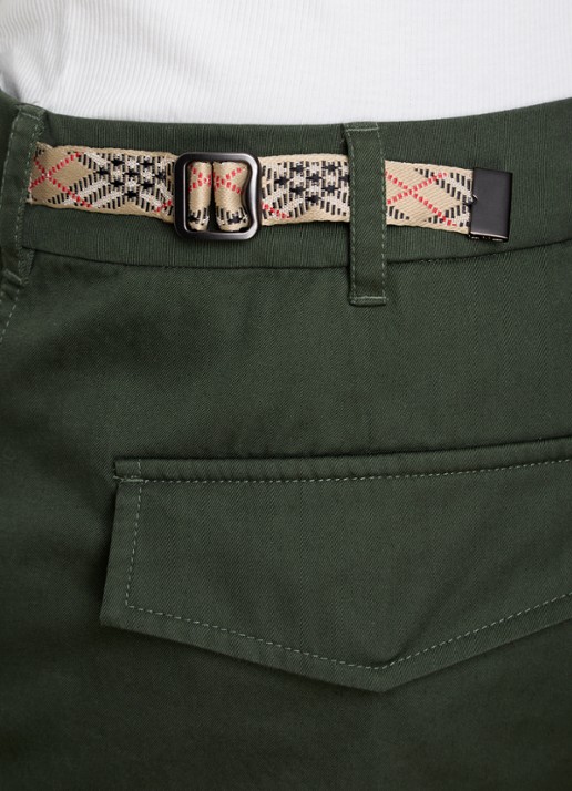 Burberry Freja high waist straight fit cargobroek met steekzakken - detail 2 olijfgroen