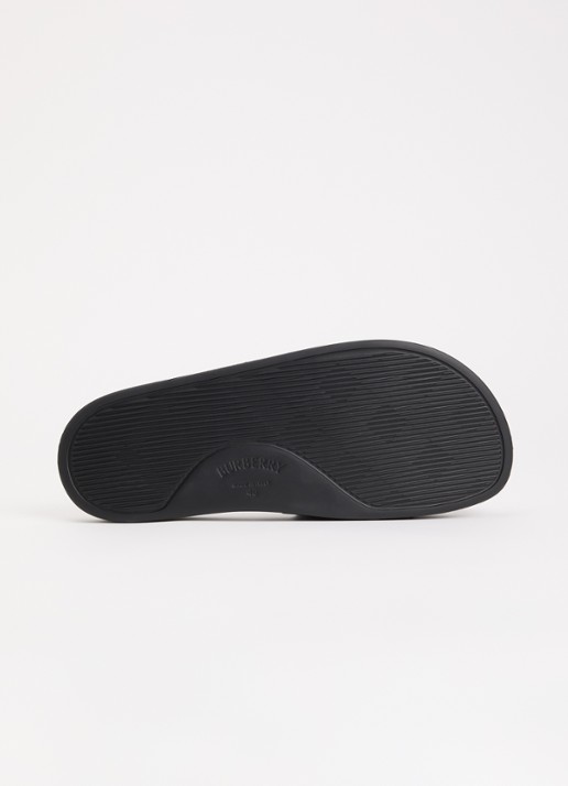 Burberry Furley slipper met logo - detail 3 zwart