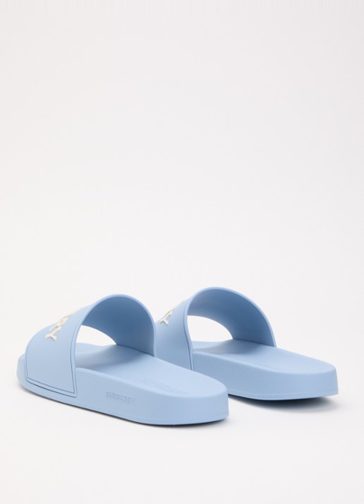 Burberry Furley slipper met logo - achterkant blauw