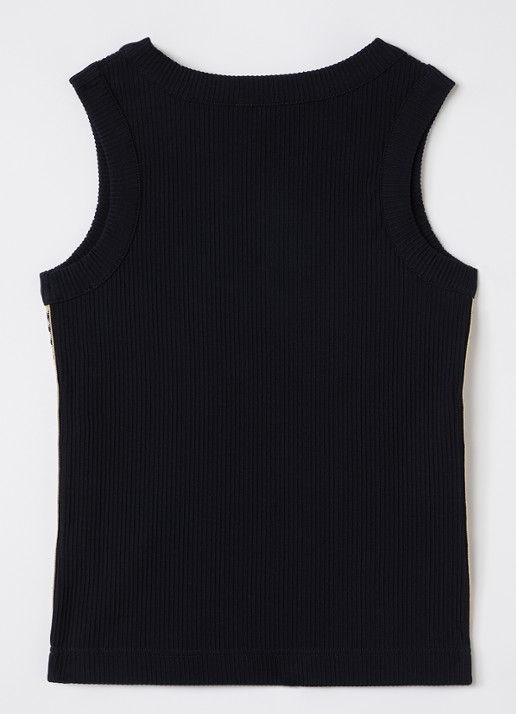 Burberry Gabriele tanktop met ribstructuur - voorkant 2 zwart