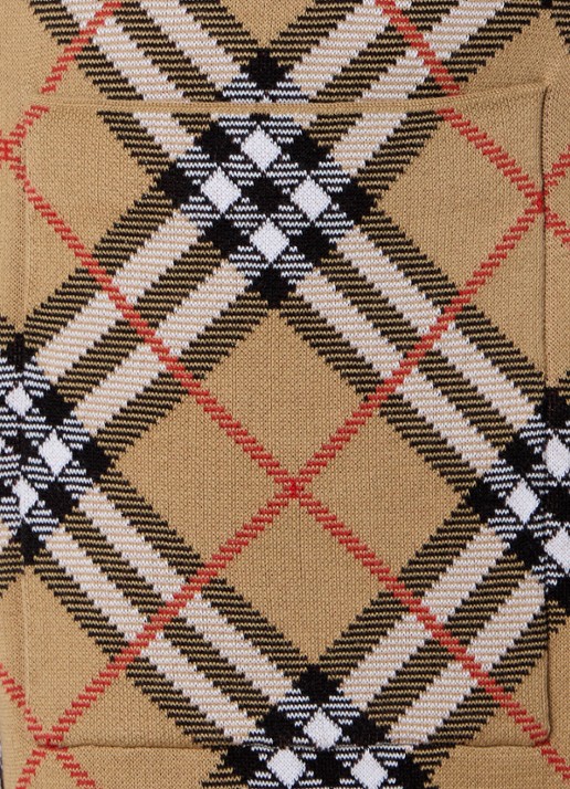 Burberry Gawain straight fit korte broek met ruitdessin - detail 2 camel