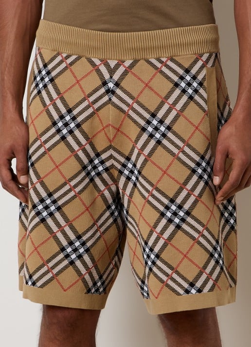 Burberry Gawain straight fit korte broek met ruitdessin