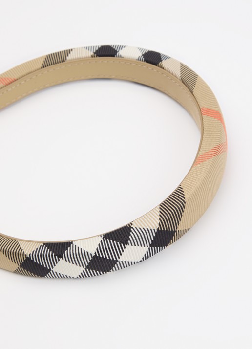 Burberry Haarband met ruitdessin - detail zand