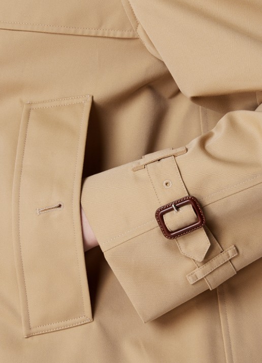 Burberry Haltye double-breasted trenchcoat met steekzakken - detail 3 donkerbeige