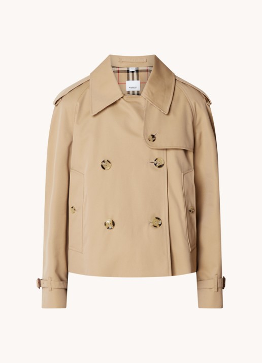 Burberry Haltye double-breasted trenchcoat met steekzakken - voorkant 5 donkerbeige