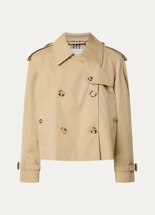 Burberry Haltye trenchcoat met steekzakken - voorkant 5 beige
