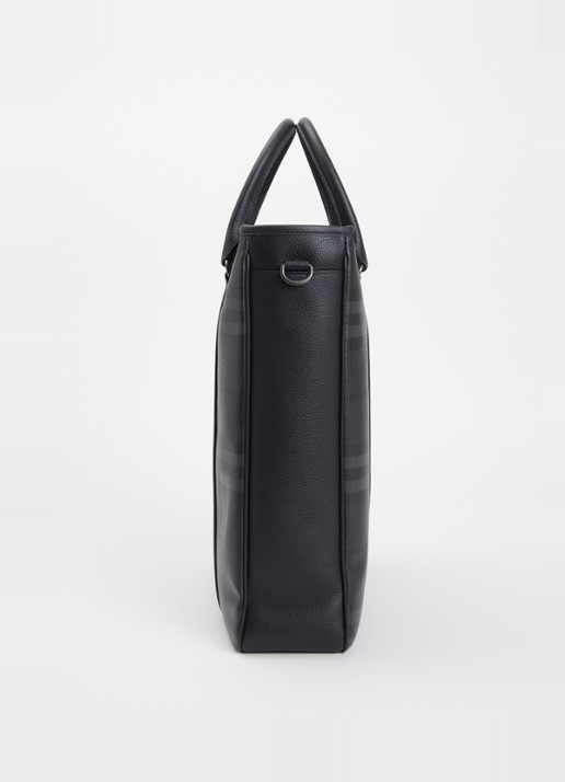 Burberry Handtas met ruitdessin en afneembare schouderriem - detail 3 antraciet