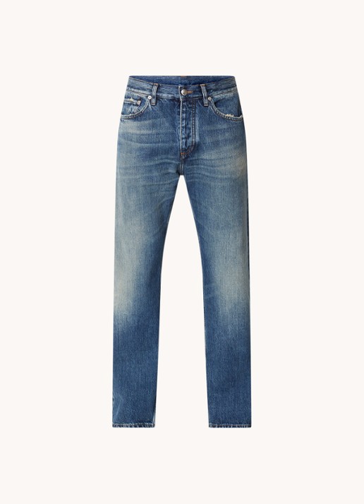 Burberry Harison straight leg jeans met medium wassing - voorkant 5 indigo