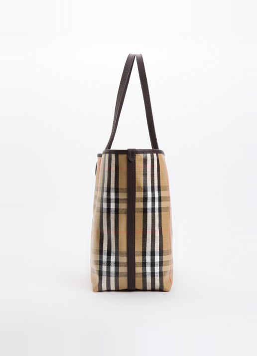 Burberry Highlands shopper met kalfsleren details - detail 4 beige