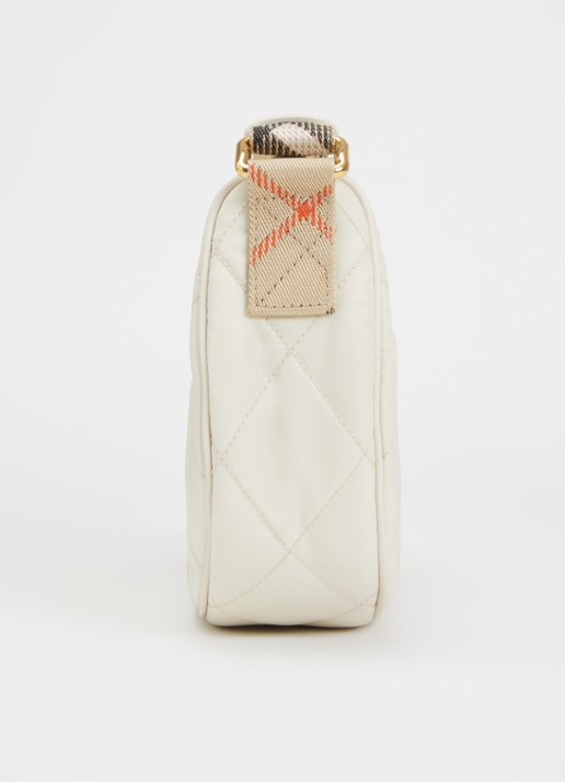 Burberry Horseshoe crossbodytas met quilt patroon en kalfsleren deails - detail 4 beige