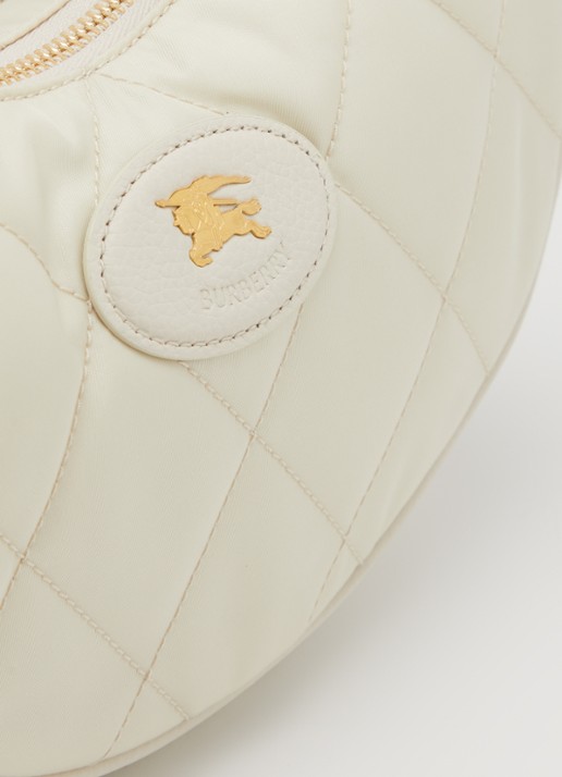 Burberry Horseshoe crossbodytas met quilt patroon en kalfsleren deails - detail 6 beige