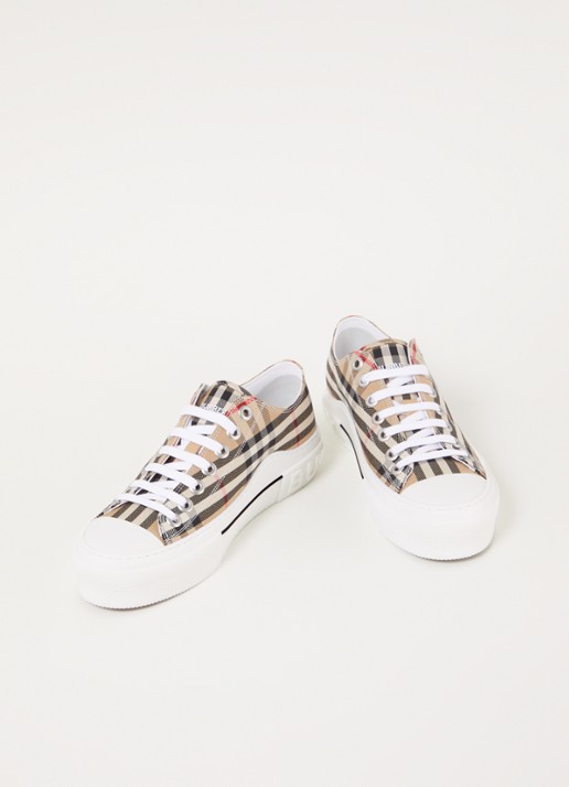 Burberry Jack Low sneaker van canvas - detail 4 beige