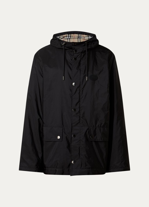 Burberry Jack met klepzakken - voorkant zwart