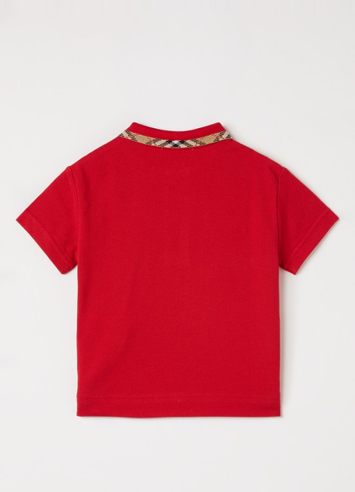 Burberry Johane polo met logo - voorkant 2 rood