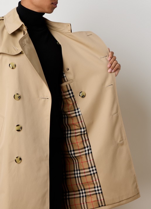 Burberry Kensingon Heritage double-breasted trenchcoat met ceintuur - detail 3 beige