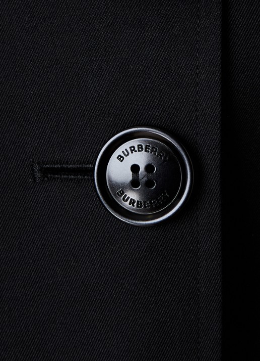 Burberry Kensington double-breasted trenchcoat met ceintuur - detail 4 zwart