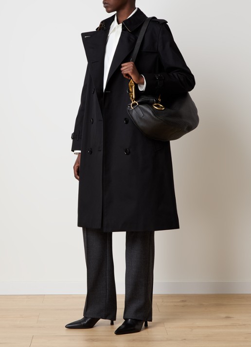 Burberry Kensington double-breasted trenchcoat met ceintuur - voorkant 6 zwart