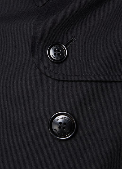 Burberry Kensington double-breasted trenchcoat met ceintuur - detail 4 zwart