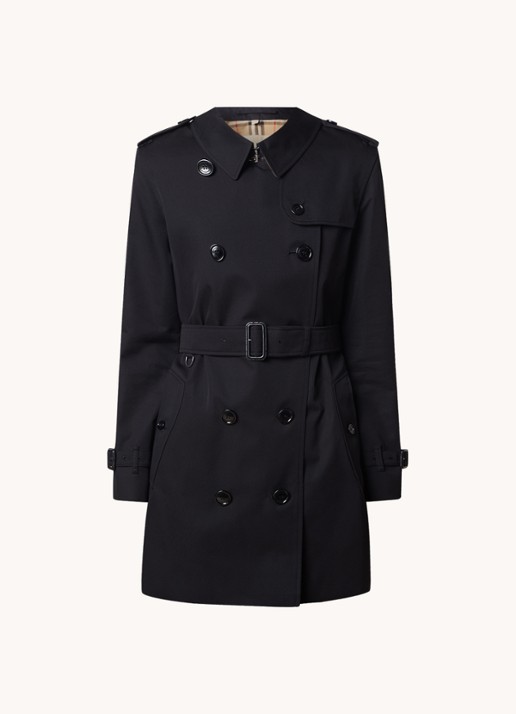 Burberry Kensington double-breasted trenchcoat met ceintuur - voorkant 5 zwart