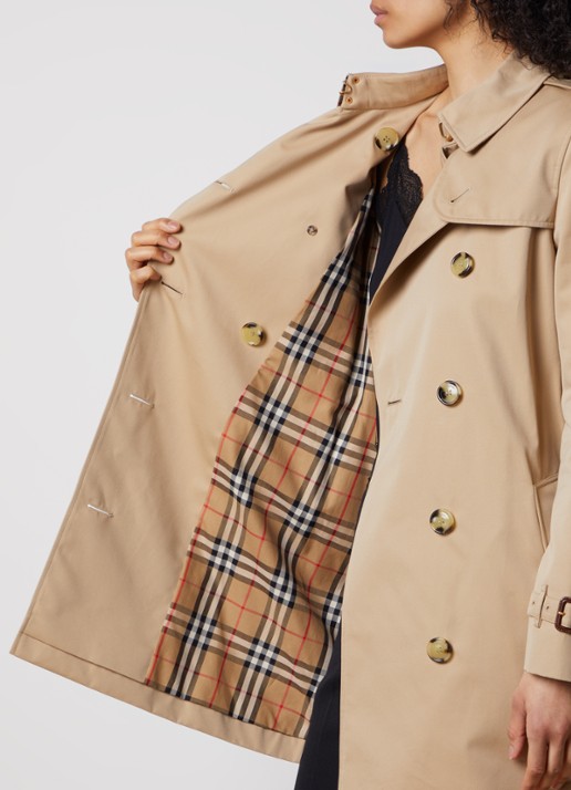 Burberry Kensington double-breasted trenchcoat met ceintuur - detail 6 bruin