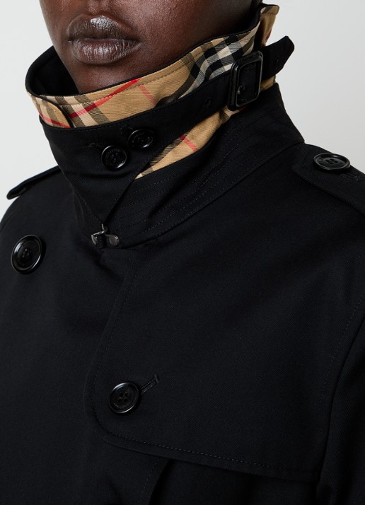Burberry Kensington trenchcoat met steekzakken - detail 3 zwart