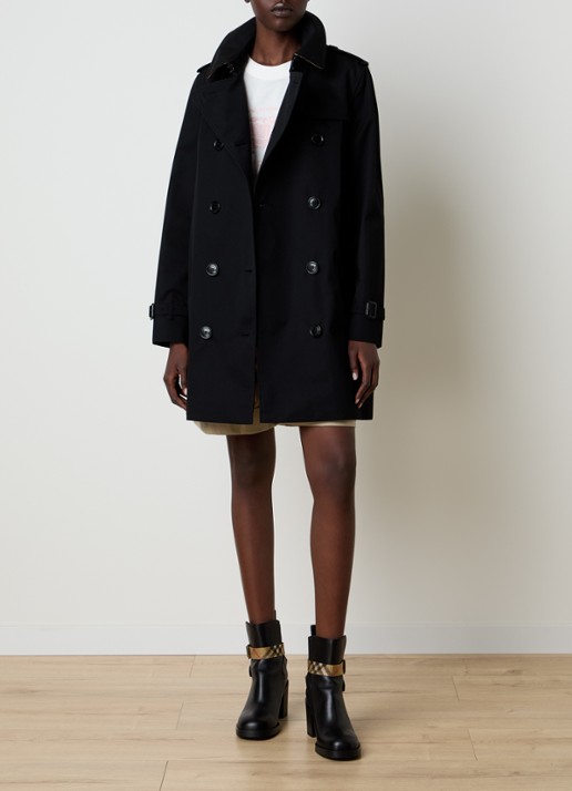 Burberry Kensington trenchcoat met steekzakken - voorkant 5 zwart