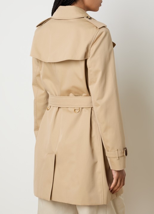 Burberry Kensington trenchcoat met steekzakken - achterkant beige