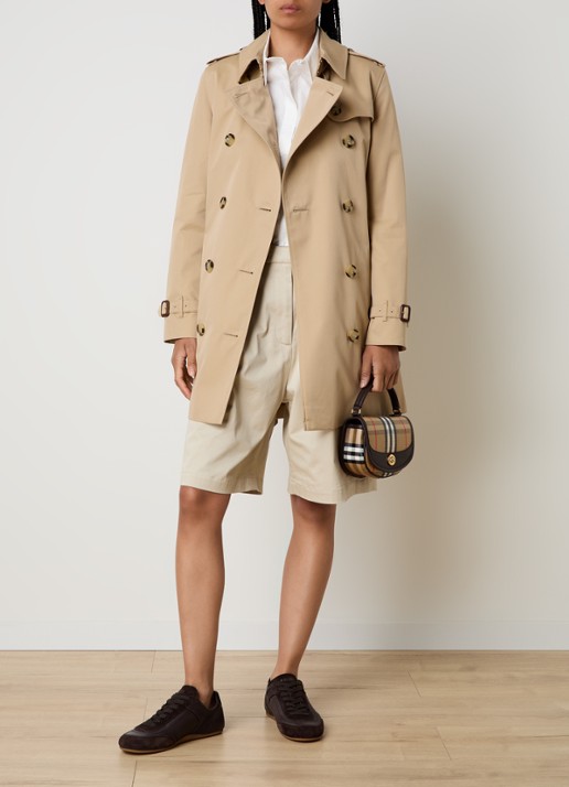 Burberry Kensington trenchcoat met steekzakken - voorkant 6 beige