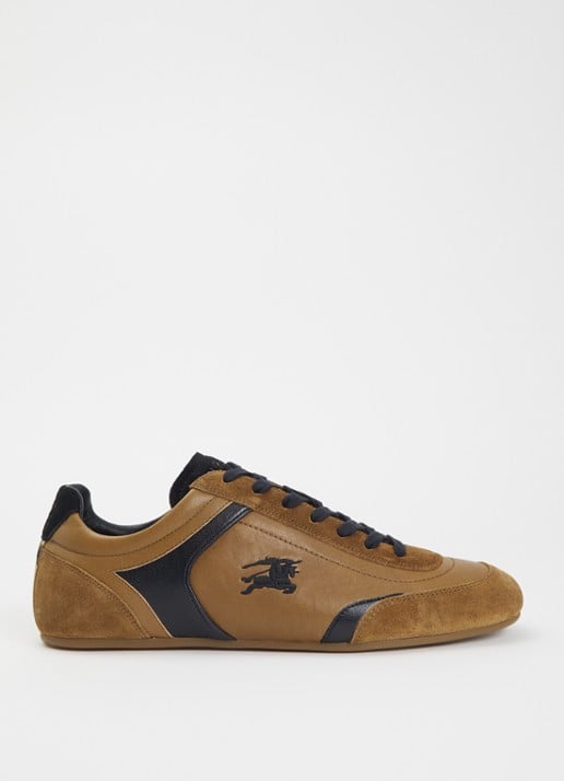 Burberry Knight sneaker van lamsleer met details van kalfssuède