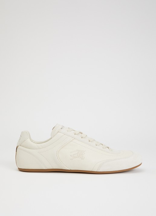 Burberry Knight sneaker van leer met details van suède