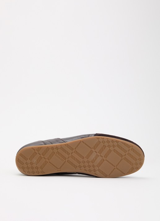 Burberry Knight sneaker van leer met details van suède - detail 5 donkerbruin