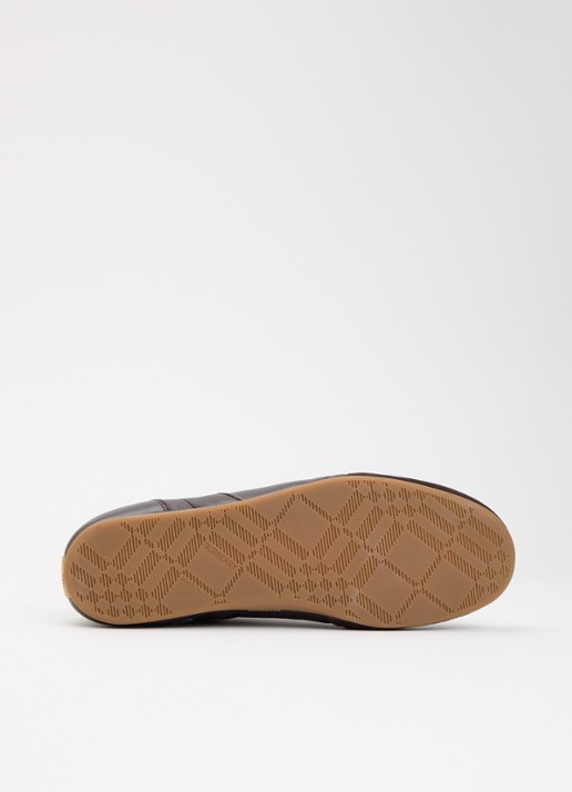 Burberry Knight sneaker van leer met details van suède - detail 6 donkerbruin