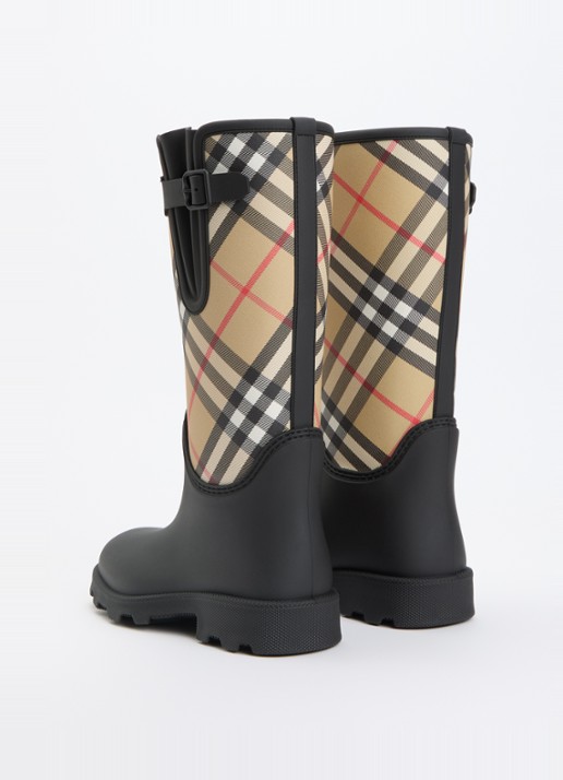 Burberry Laars met ruitdessin - achterkant 3 zwart
