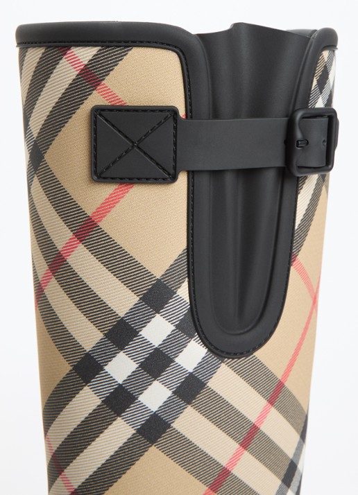 Burberry Laars met ruitdessin - detail 6 zwart