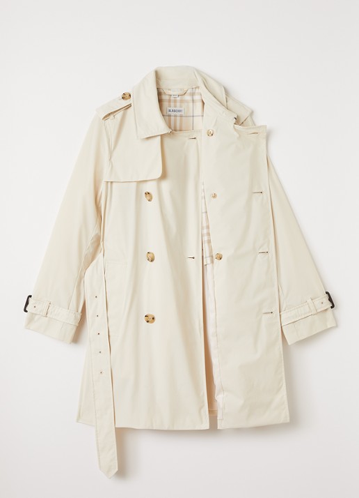 Burberry Laura trenchcoat met strikceintuur - voorkant 2 beige