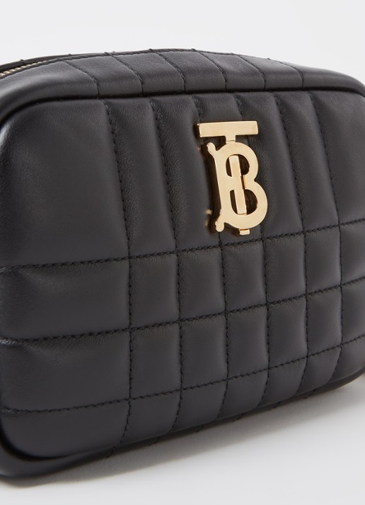 Burberry Lola crossbodytas van quilted lamsleer met logo - detail 5 zwart