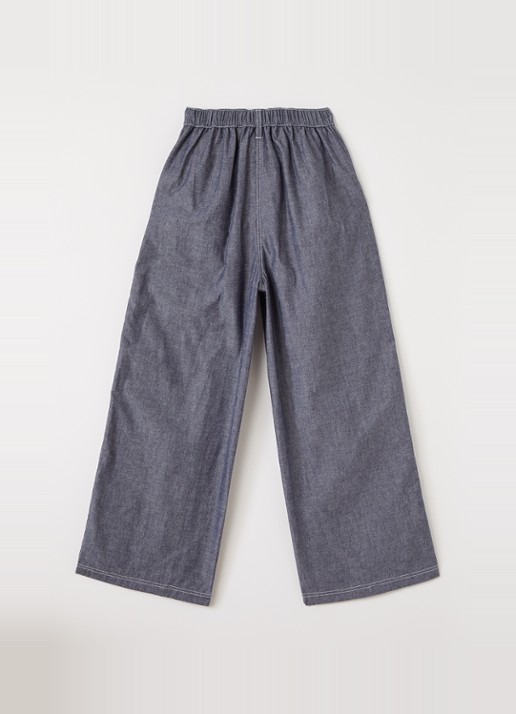 Burberry Loose fit broek van chambray - voorkant 2 blauw
