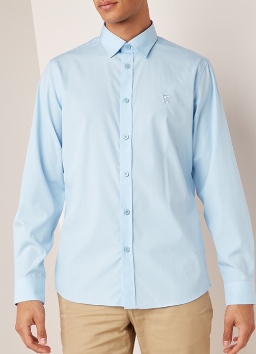 BURBERRY Louis regular fit overhemd met kentkraag - detail 4 lichtblauw
