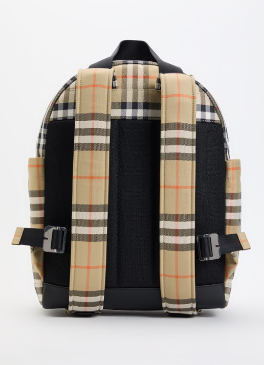 Burberry Luiertas met ruitdessin - achterkant beige
