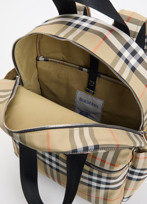 Burberry Luiertas met ruitdessin - detail 3 beige