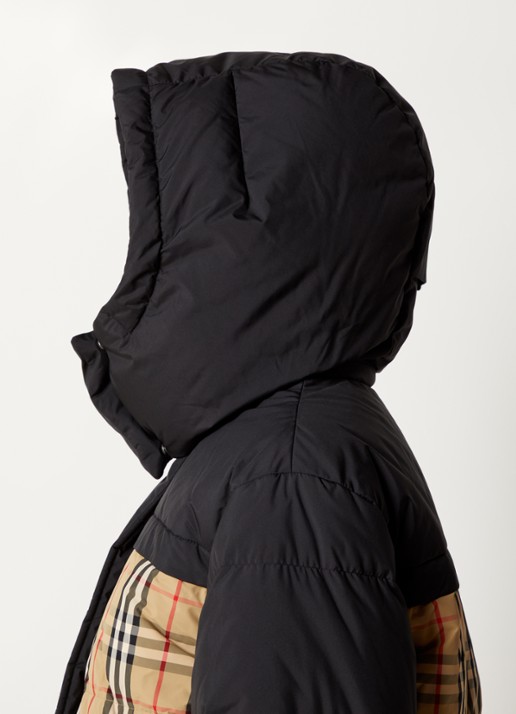 Burberry Lydden reversible puffer jack met donsvulling en capuchon - detail 5 zwart