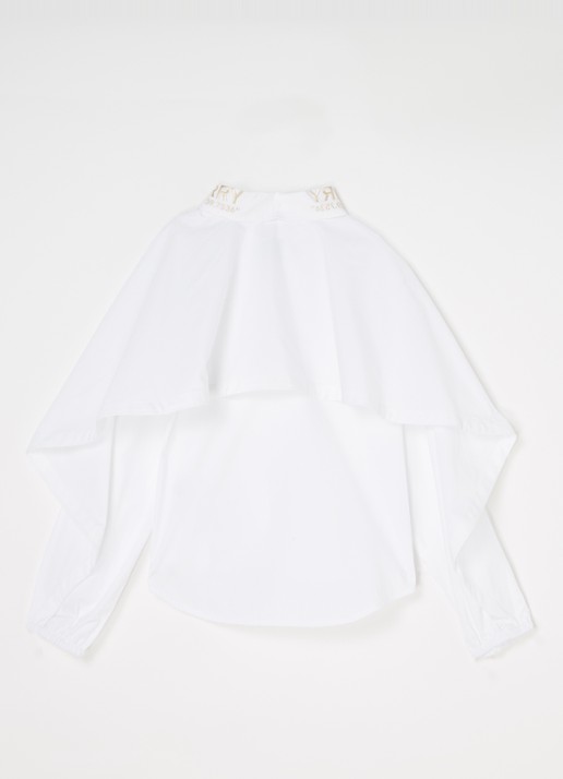 Burberry Lynette blouse met logoborduring - achterkant wit