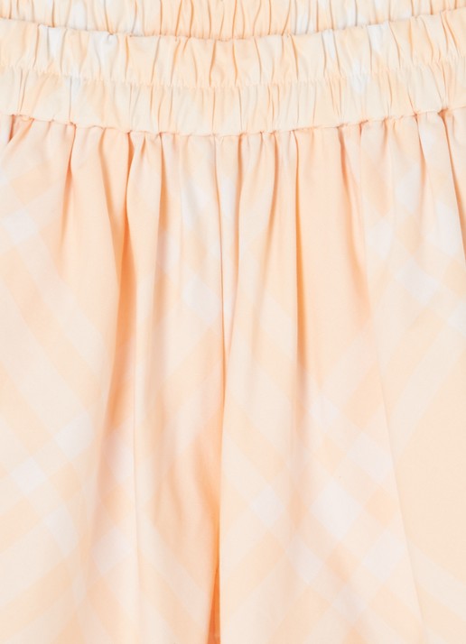 Burberry Marcy wide fit korte broek met ruitdessin - detail perzikroze