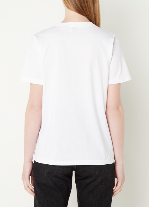 Burberry Margot T-shirt met logoborduring  - achterkant wit