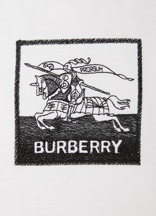 Burberry Margot T-shirt met logoborduring  - detail 5 wit