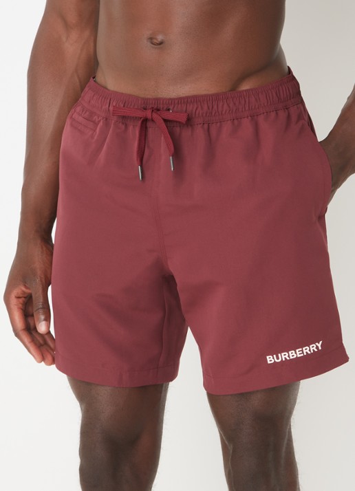 Burberry Martin zwemshorts met steekzakken en logo - detail 3 bordeauxrood